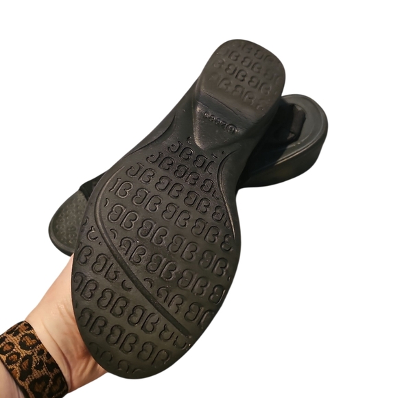 Bzees Mirage Washable Slingback Wedges Black Sandals Sz 9 Wide SH336 - Picture 4 of 4